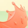 عبوة من قطعتين على شكل تاج كرتوني قابل للتعديل قبعة استحمام للأطفال ومجموعة فرشاة للتدليك بالشامبو أحمر image 2