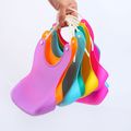 Adjustable Soft Baby Bibs with Food Catcher Pocket Durable and Easy to Wash Green image 4