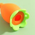 Carrot Shaped Silicone Teether Baby Toddler Soothing Pacifier Teether Chew Relief Teething Toy Orange image 4