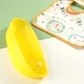Baby Detachable Waterproof Bibs Adjustable Toddlers Feeding Bibs with Food Catcher Pocket Yellow image 3