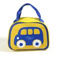 Cartoon Car Kids Insulated Lunch Box Reusable Cooler Thermal Meal Tote for School Travel Picnic Yellow image 1