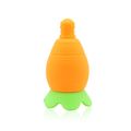 Carrot Shaped Silicone Teether Baby Toddler Soothing Pacifier Teether Chew Relief Teething Toy Orange image 1