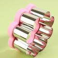 Cookie Cutters Shapes Baking Toonls Stainless Steel Molds Cutters for Kitchen Baking Light Pink image 4