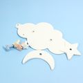 Ganchos adesivos de nuvem de desenhos animados ganchos pegajosos montados na parede para chapéu chave toalha de roupão de banho Branco image 3