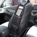 Car Seat Side Organizer Black Auto Seat Storage Hanging Bag with Zipper Pocket for Most Front Passenger Car Seats Black image 1