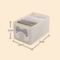 Wardrobe Clothes Organizer 7 Grids Divider Drawer Organizers Compartment Box for Jeans Pants Shirts Leggings Beige image 5