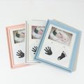 Baby Handprint & Footprint Makers Kit Keepsake for Newborn Boys Girls Baby Milestone Picture Frames New Mom Baby Shower Gifts White image 5