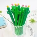 4-pack Cactus Shaped Gel Pens Creative Gifts Black Ink Cacti Pen Cute Saguaro Gel Ink Pens Ball Point Pens for Office School Supplies Prize Student Creative Gift Pink image 2