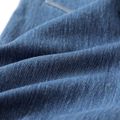Kid Girl 100% Cotton Casual Tassel Hem Denim Jeans Deep Blue