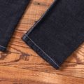 Kid Boy 100% Cotton Solid Color Topstitching Denim Jeans Black image 4