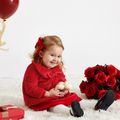 Ano Novo 1 unidade Bebé Mulher Hipertátil/3D Bonito Blusões e casacos Vermelho