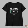 Mosaic Energy Charging Family Matching T-shirts White/Black