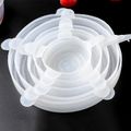 6 Pcs Transparent Silicone Preservative Covers White