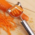 alta qualità in acciaio inossidabile multifunzionale cetriolo patate affettatrice carota frutta pelapatate Bianco image 3