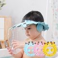Baby Shower Caps Shampoo Cap Wash Hair Kids Bath Visor Hats Adjustable Shield Waterproof Ear Protection Eye Children Hats Infant Blue