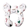 Baby Travel Pillow Infant Head and Neck Support Pillow for Car Seat & Pushchair Newborn Infant Head & Neck Cushion White