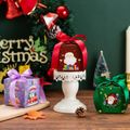 12-pack Christmas Gift Treat Boxes with Ribbons Christmas Cookie Boxes Present Candy Treat Boxes Candy Apple Boxes Xmas Gift Bags Multi-color image 2