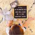 Black Felt Letter Board Wooden Frame with Letter Card Baby Kid Souvenirs Photography Props Background Black
