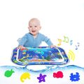 Baby Cartoon Inflatable Water Mat Baby Tummy Play Time Leak Proof Playmat Cushion with BB Sound Blue image 2