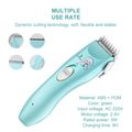 Baby Electric Hair Trimmer Rechargeable Quiet Hair Clipper Baby Care Hair Cutting Turquoise image 5