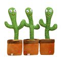 Dancing Talking Cactus Toys for Baby Boys and Girls Electronic Plush Toy Singing Dancing Record & Repeating What You Say Green image 1