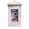 Luminous Waterproof Swimming Phone Bag With Neck Strap White image 1