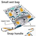Baby Cloth Diaper Wet Dry Bag Reusable Waterproof Portable Diaper Organizer for Stroller Travel Beach Pool Outdoor Mint Green image 3