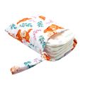 Cloth Diaper Bag Cartoon Animal Pattern Waterproof Wet Dry Bag for Travel Beach Pool Stroller Orange