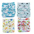 Cartoon Baby Washable Adjustable Cloth Diaper Waterproof Breathable Eco-friendly Diaper Color-A image 1