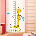 Giraffe and Monkey Height Chart Wall Sticker Multi-color