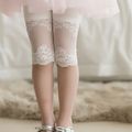 Beautiful Lace See-through Leggings  White