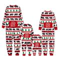 Christmas Tree and Bear Patterned Family Matching Onesies Flapjack Pajamas （Flame Resistant） Multi-color image 3