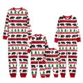 Christmas Tree and Bear Patterned Family Matching Onesies Flapjack Pajamas （Flame Resistant） Multi-color image 4