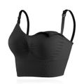 التمريض ruched u العودة حمالة صدر كامي سوداء أسود image 1