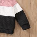 2-piece Toddler Girl/Boy Colorblock Hoodie Sweatshirt and Pants Set Pink