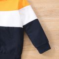 2-piece Toddler Boy Colorblock Hoodie Sweatshirt and Pants Set Yellow
