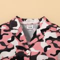 Toddler Girl Camouflage Print Lapel Collar Button Design Short-sleeve Rompers CAMOUFLAGE