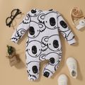 Baby Boy/Girl 95% Cotton Long-sleeve Allover Cartoon Koala Print Jumpsuit White