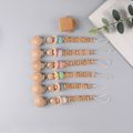 Beech Wooden Infant Baby Teething Necklace Toy Pacifier Clips Pink