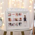 Baby's First Year Picture Frame My First Year Baby Growth Keepsake Frame (Paper Card Photo Random) White