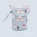 Cartoon Solid Print Waterproof Hanging Cloth Diaper Wet/Dry Bags Turquoise