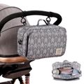 Baby Stroller Bag Large Capacity Diaper Bags Outdoor Hanging Carriage Mommy Bag Grey image 1