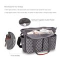 Fashion Mummy Maternity Nappy Messenger Bag Large Capacity Travel Nursing Diaper Multifunction Waterproof Outdoor Stroller Grey