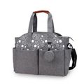 Multifunction Maternity Baby Bag Diaper Bag Adjustable Waterproof Large Capacity Mommy Bag with Detachable Pacifier Holder Case and Zipper Closure Wipes Pocket Dark Grey