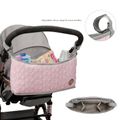Universal Baby Stroller Organizer Adjustable Baby Stroller Bag Mom Bag Stroller Accessories Pink image 2