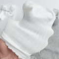 Süße feste Schleifendekor-Socken für Baby- und Kleinkindmädchen weiß image 3