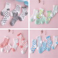 5-pack Baby / Toddler Cozy Breathable Cotton Socks Light Green
