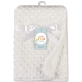 Dotted Fleece-lining Baby Blanket Swaddling Newborn Soft Bedding White image 1