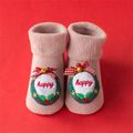 Baby / Toddler Christmas Cartoon Three-dimensional Socks Pink image 1