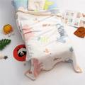 Cute Cartoon Soft Fleece Blanket Baby Quilt Hold Blanket Unisex Kids Bedding for All Seasons Beige